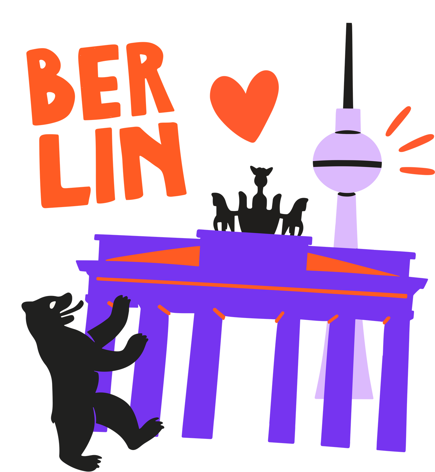 Berlin- minimalistische Hauptstadtgrafik