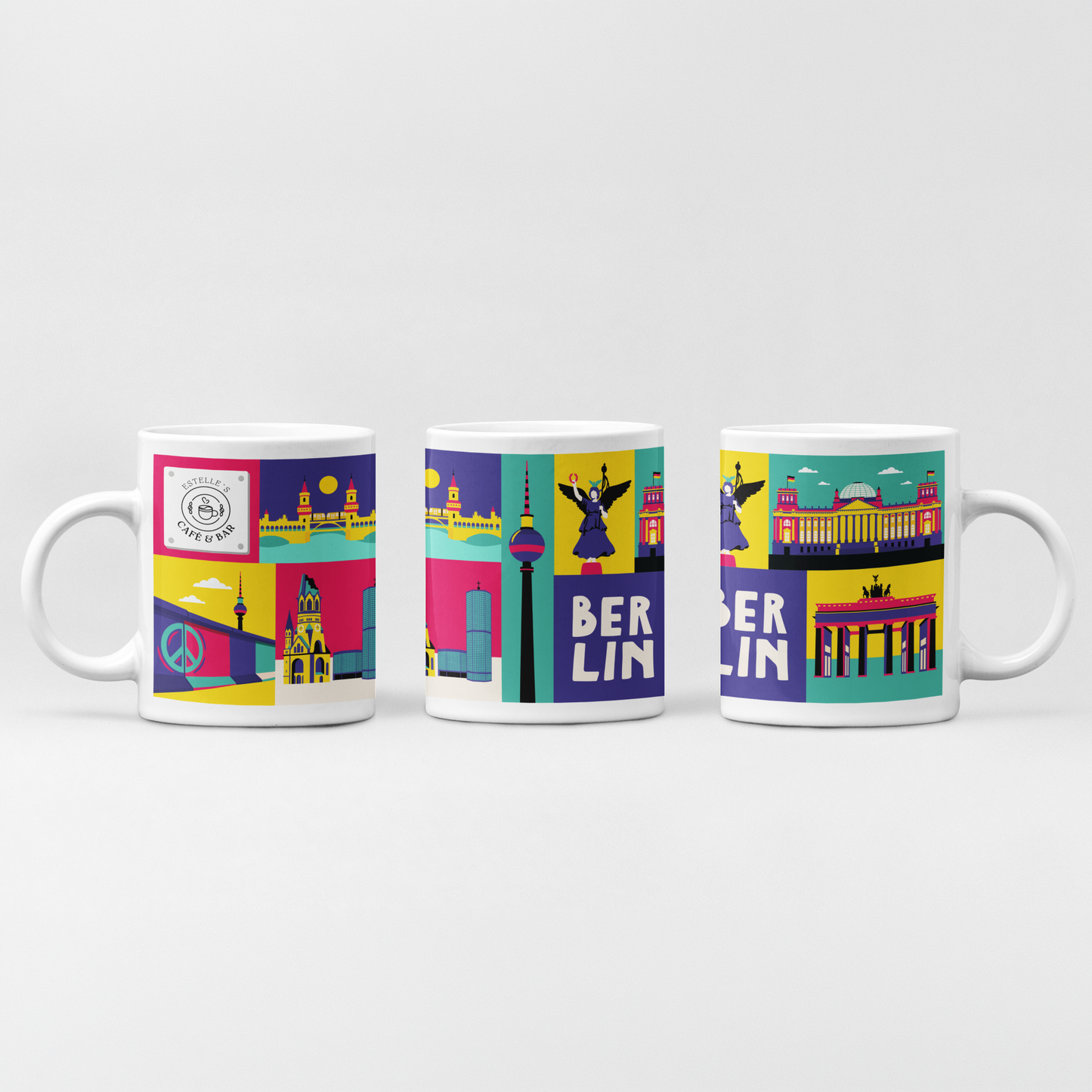 Personalisiertes Geschenk fürs Onboarding mit Berlin Motiv und East Side Gallery.
