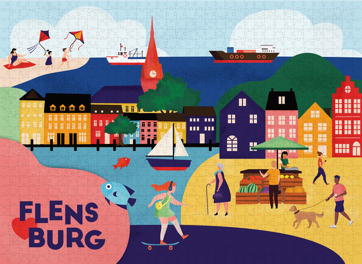 Detailansicht Puzzle Flensburg maritimes Motiv