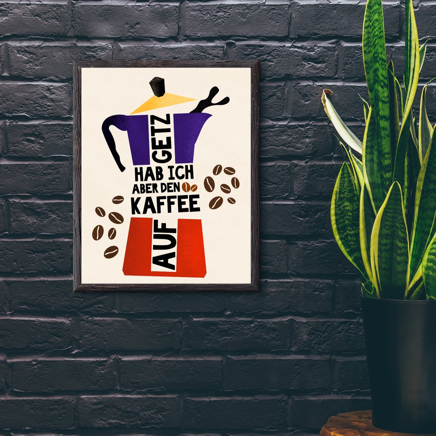 Humorvolles Küchenposter mit kultigem Ruhrgebiet-Design und Retro-Look.