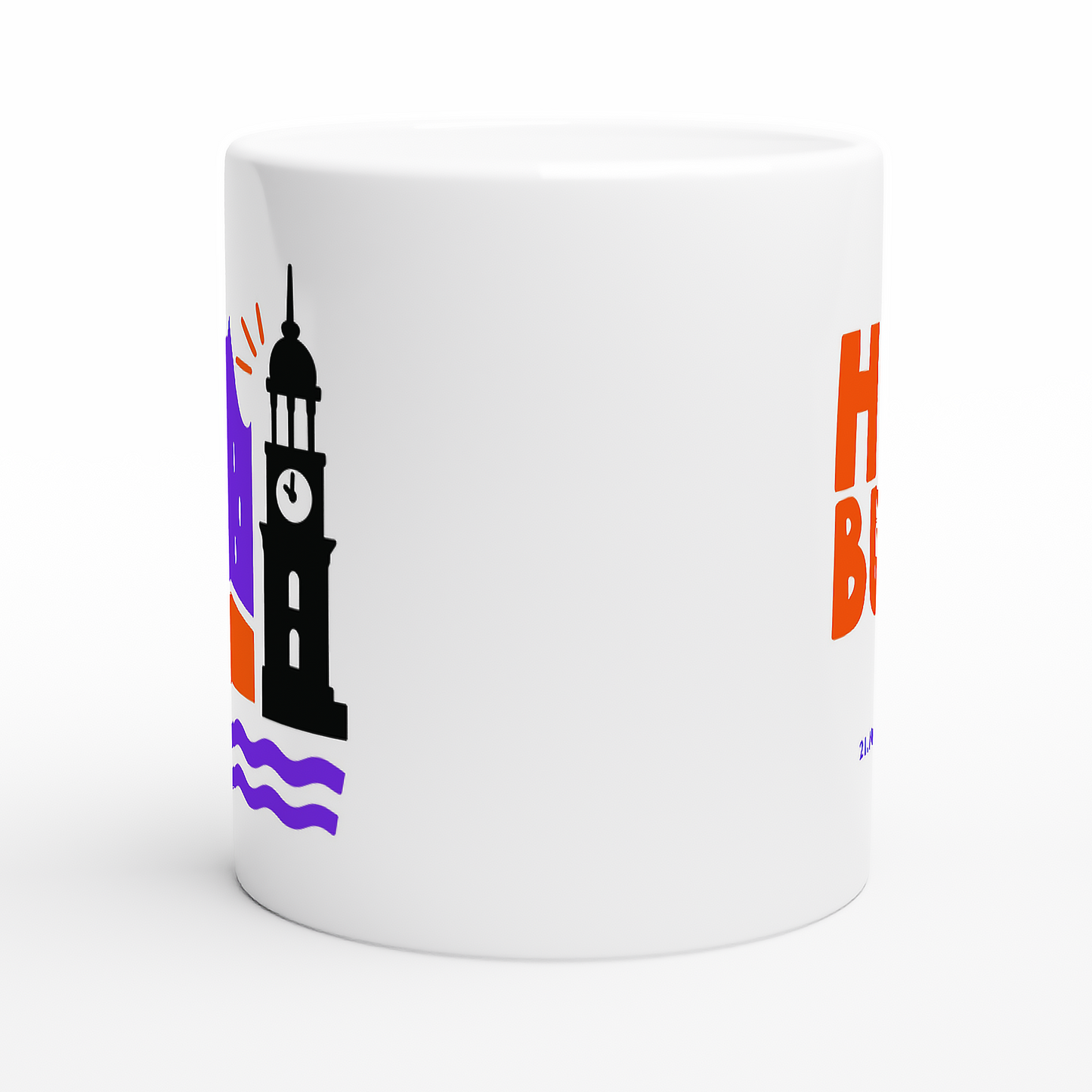 Detailansicht Hamburg Tasse mit Anker und maritimen Motiven