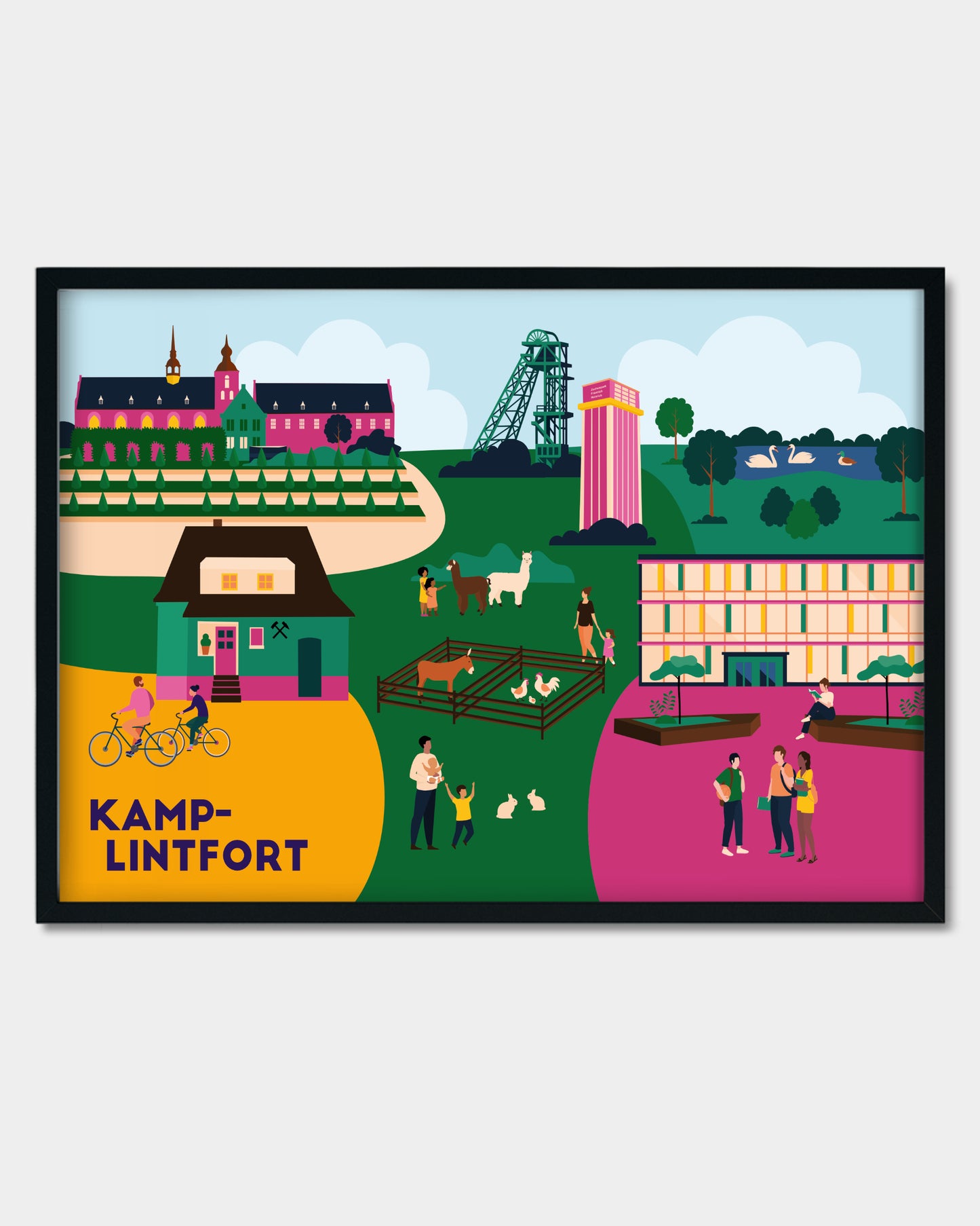 Stadtposter mit Kalisto Tierpark und Zechenpark