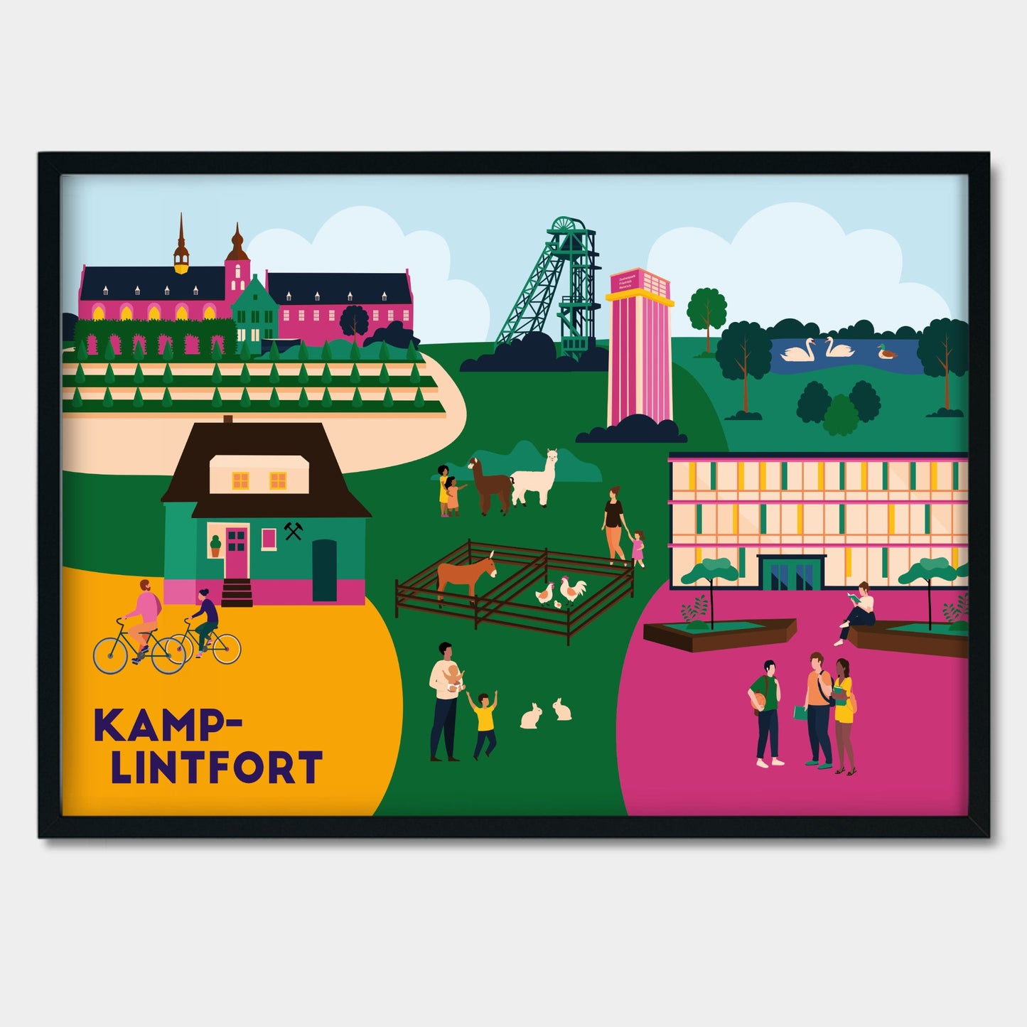 Stadtposter mit Kalisto Tierpark und Zechenpark