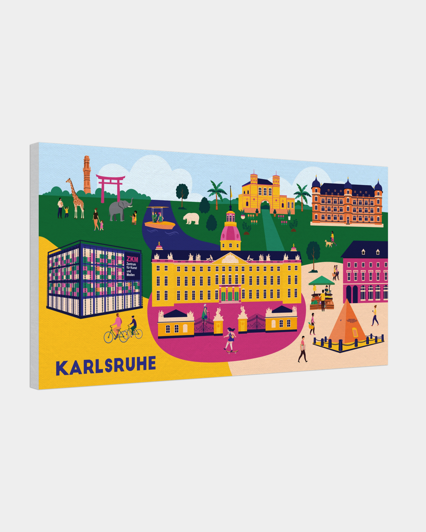 Kunstdruck Karlsruhe für Wohnzimmer Geschenkidee
