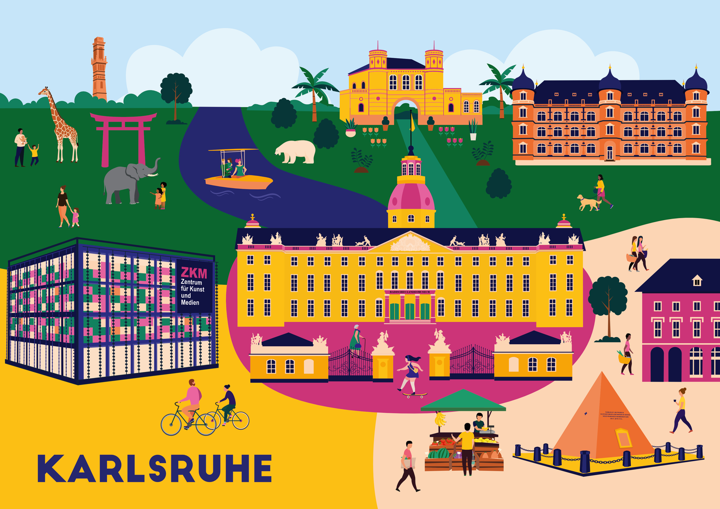 Geschenkidee Poster mit Karlsruher Motiven