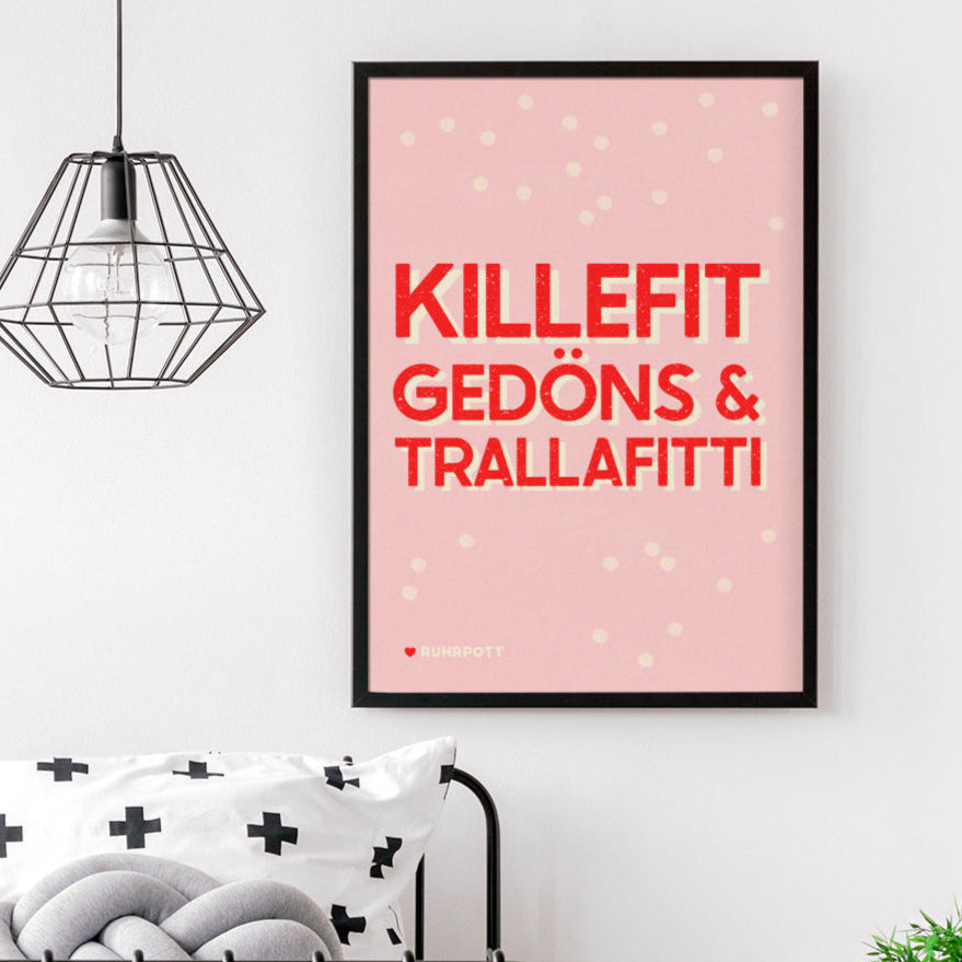 Hochwertiges Poster mit Ruhrpott-Wortschatz – perfektes Geschenk für Fans der Region.