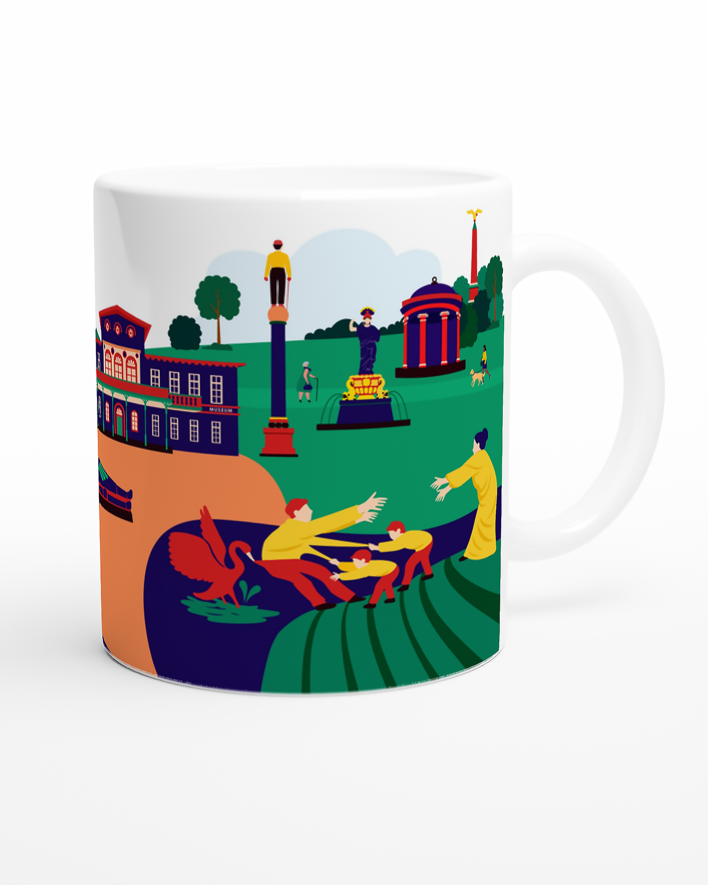 Design-Tasse mit Wahrzeichen von Kleve im modernen Stil