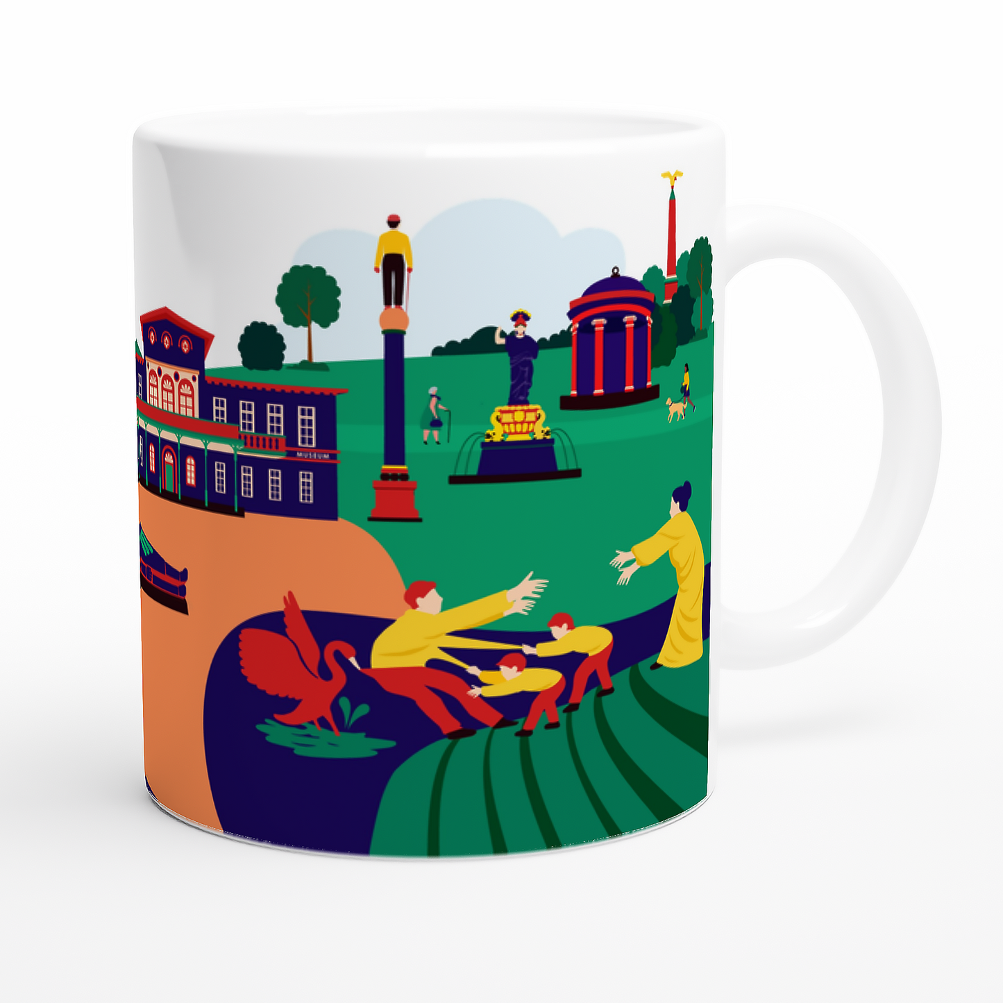 Design-Tasse mit Wahrzeichen von Kleve im modernen Stil