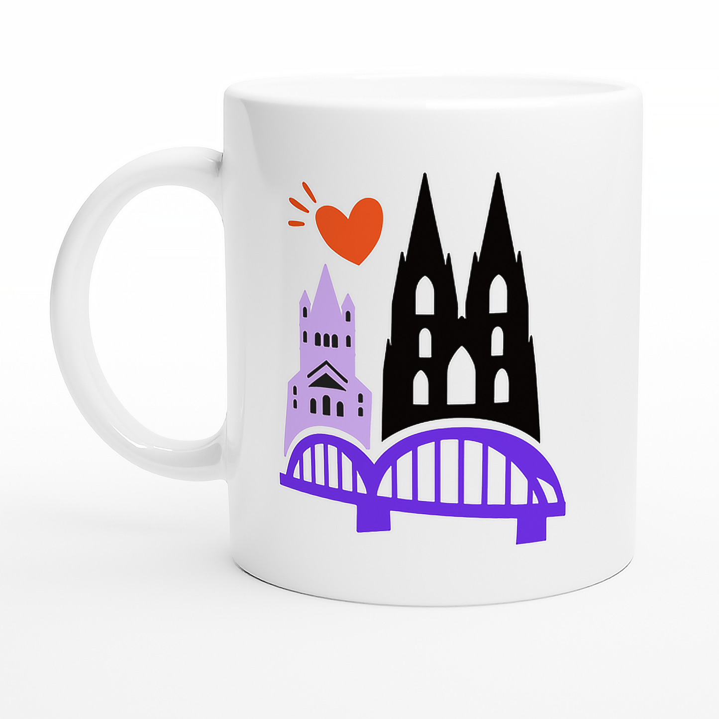 Design-Tasse mit Kölner Wahrzeichen und modernem Look