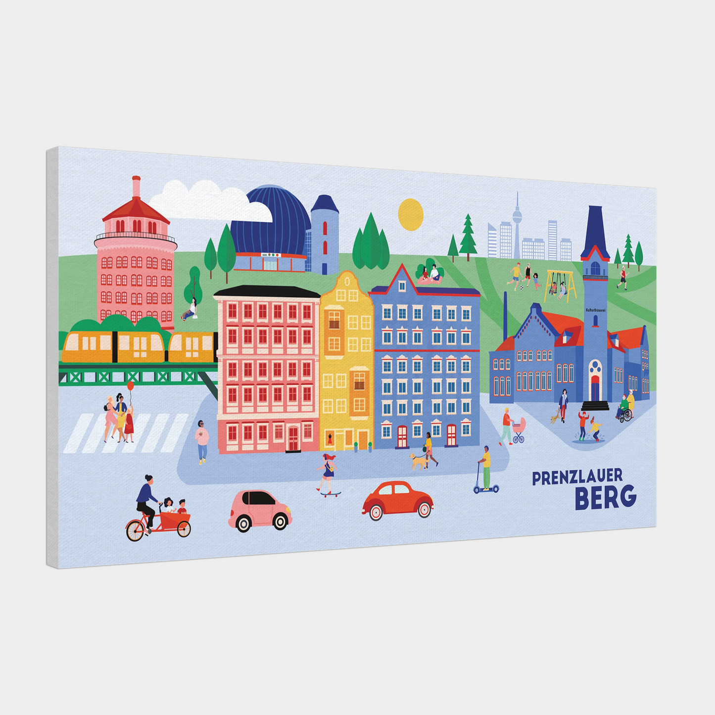 Moderne Stadtteilkunst Berlin als Kunstdruck