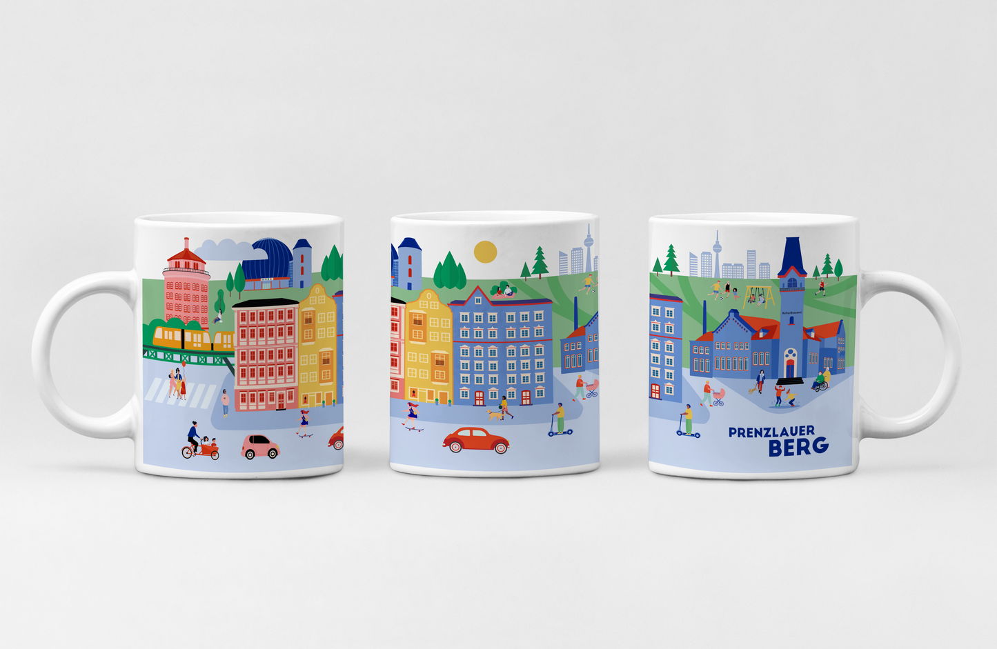 Design-Tasse mit Stadtbild Berlin Prenzlauer Berg
