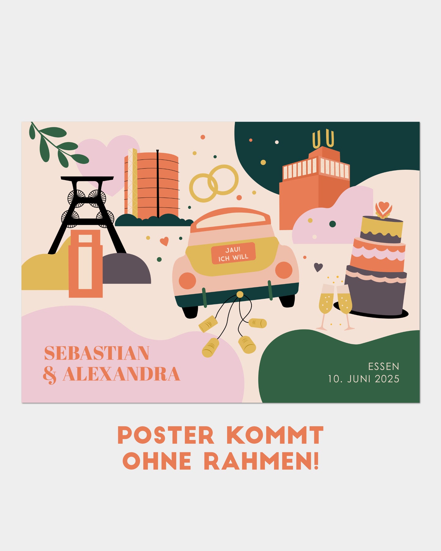 Poster – Hochzeit Ruhrgebiet – personalisiert