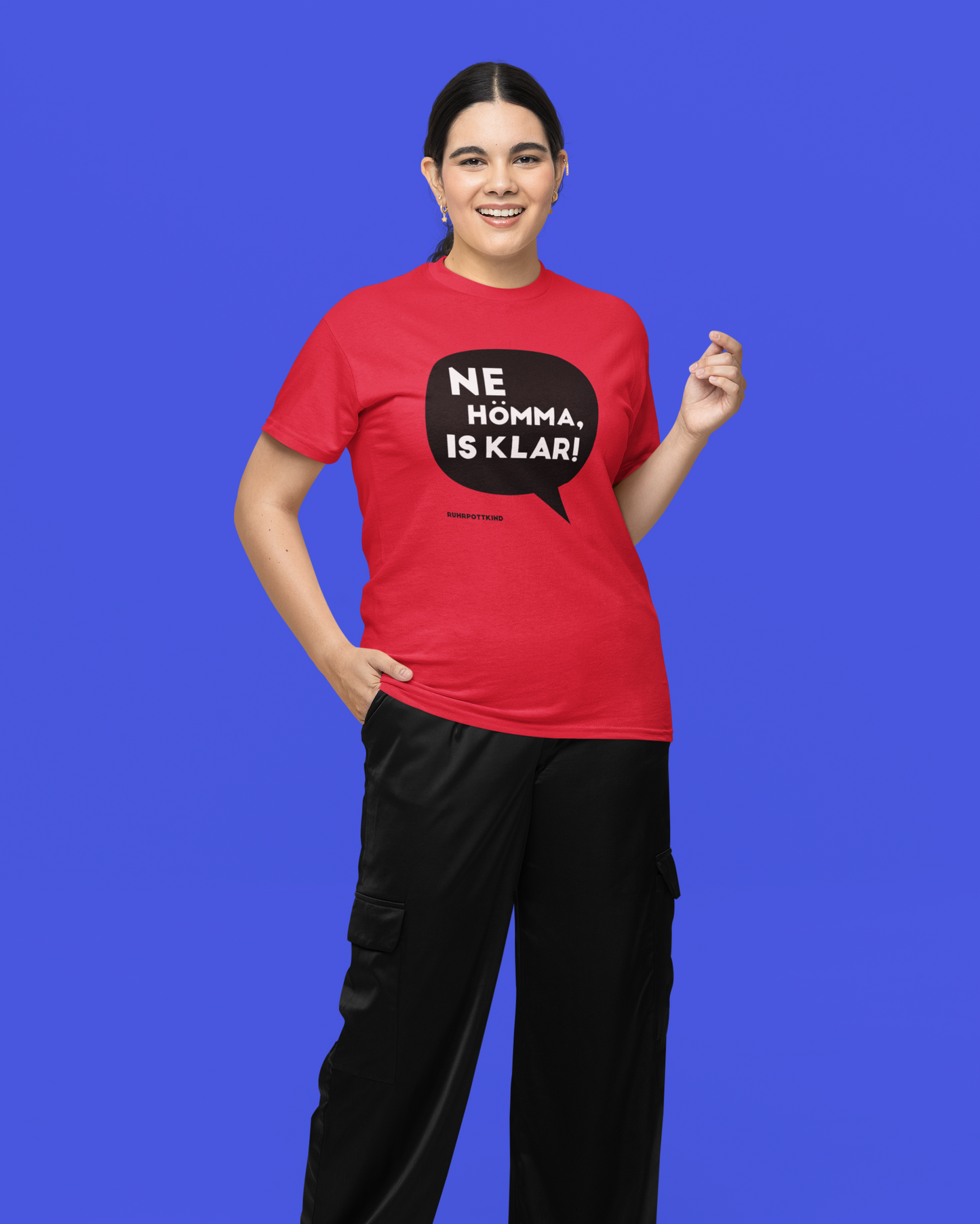 Lässiges Ruhrpott-T-Shirt mit typischem Spruch in weißer Schrift
