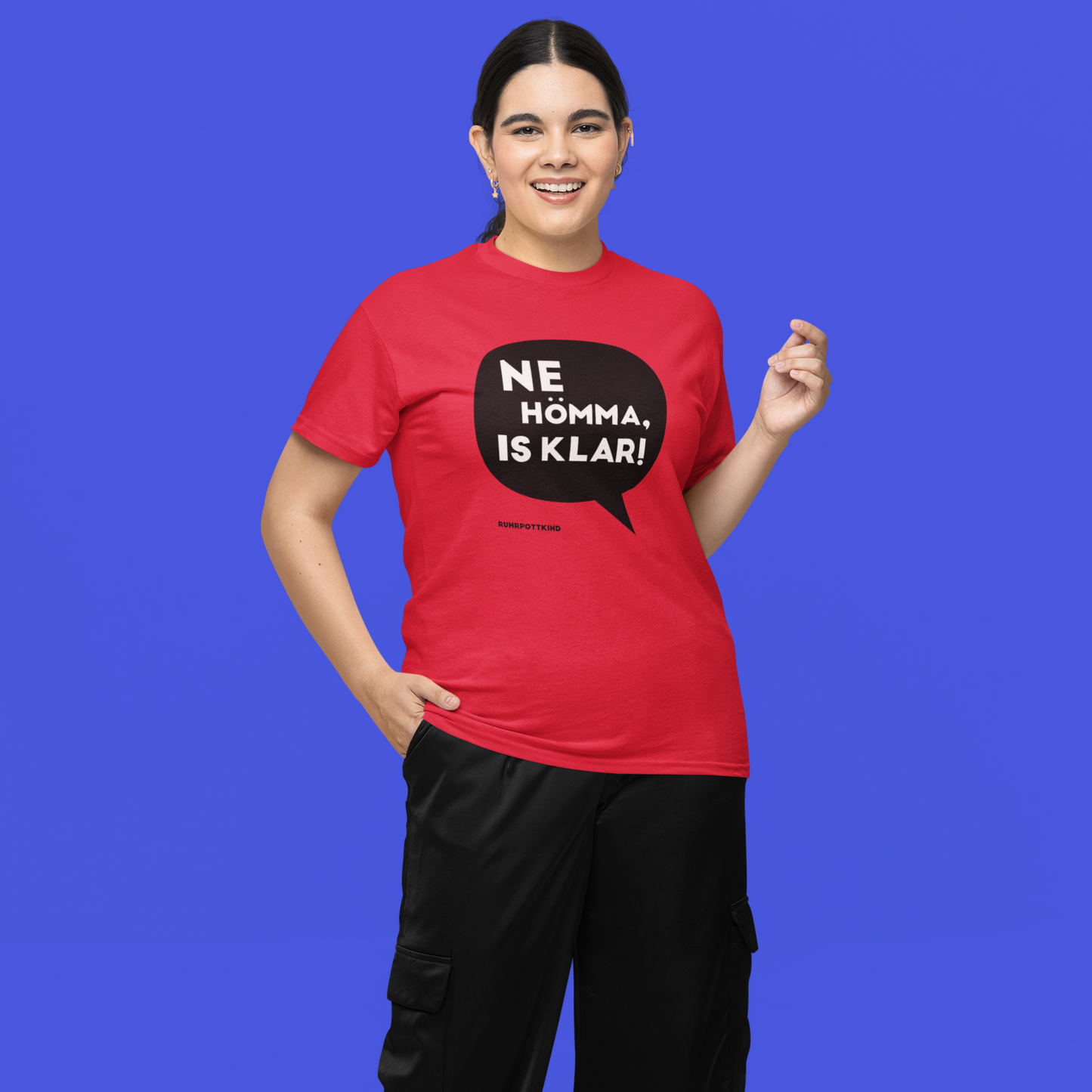 Lässiges Ruhrpott-T-Shirt mit typischem Spruch in weißer Schrift