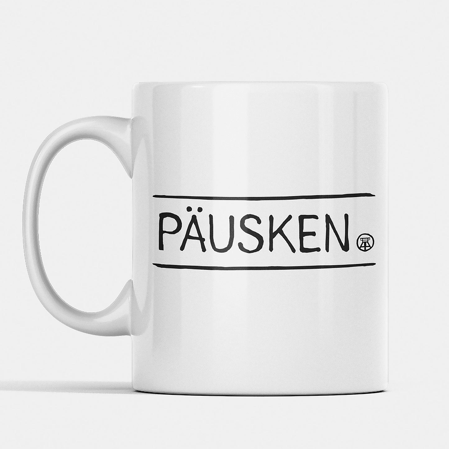 Minimalistische Ruhrpott-Tasse mit kultigem Spruch, beidseitig bedruckt und spülmaschinengeeignet.