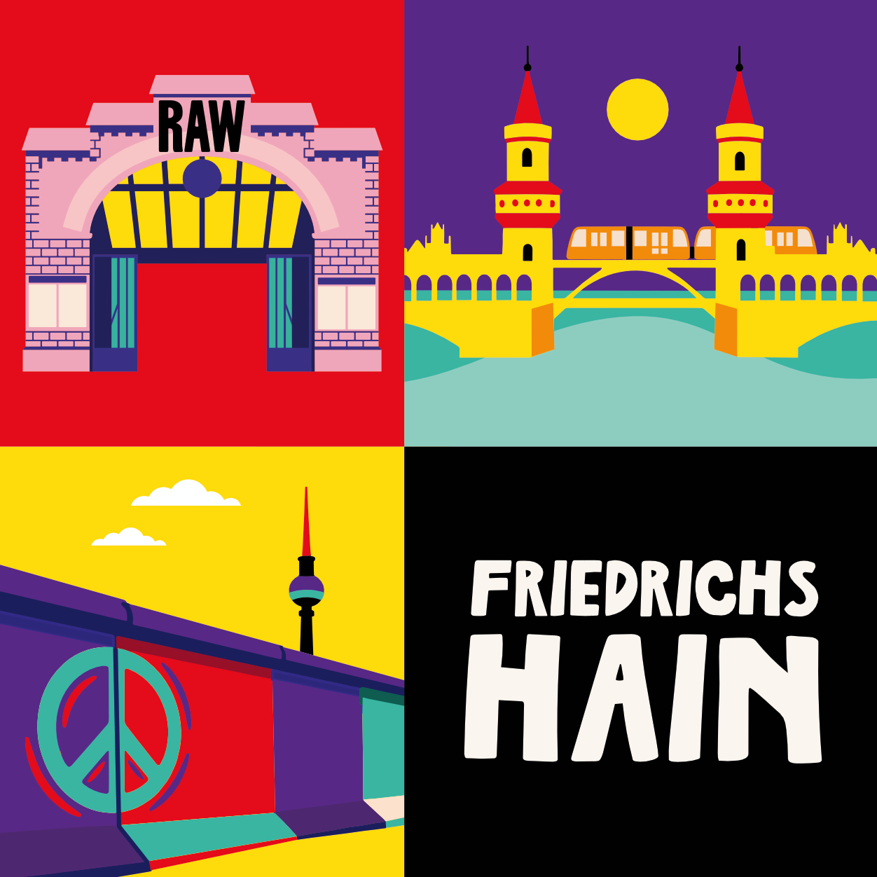 Friedrichshain Illustration von Rike Mayer