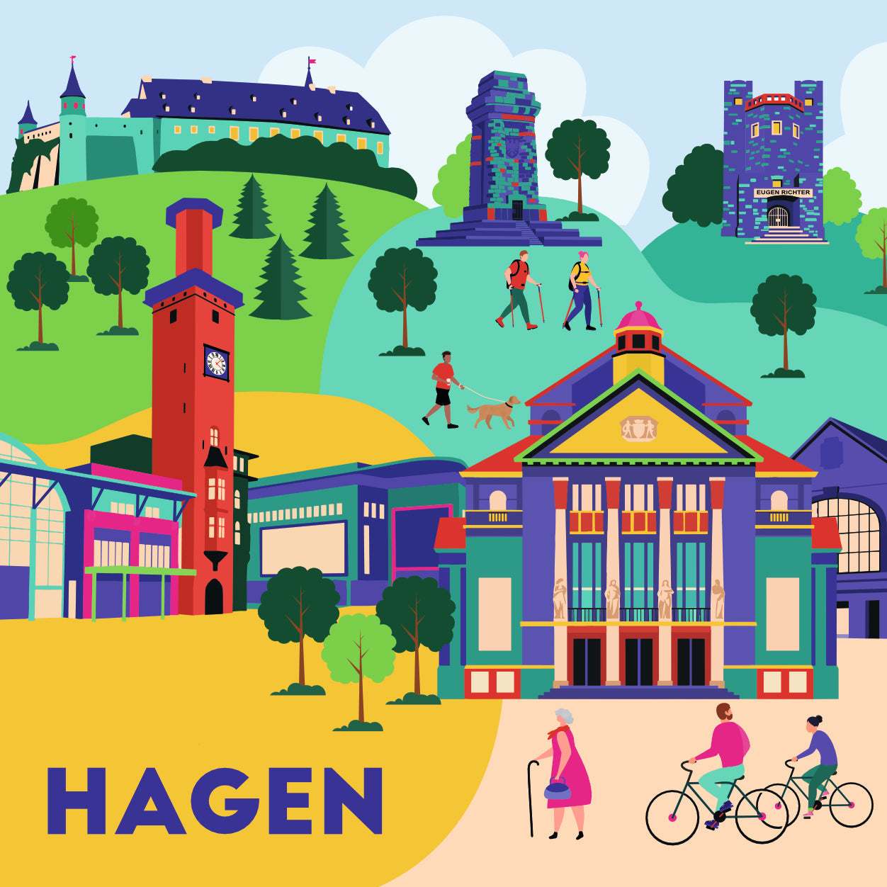 Stadt Hagen Illustration 