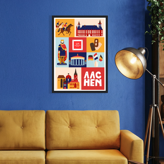 Aachen Kunstdruck im Rahmen: Logo-Edition