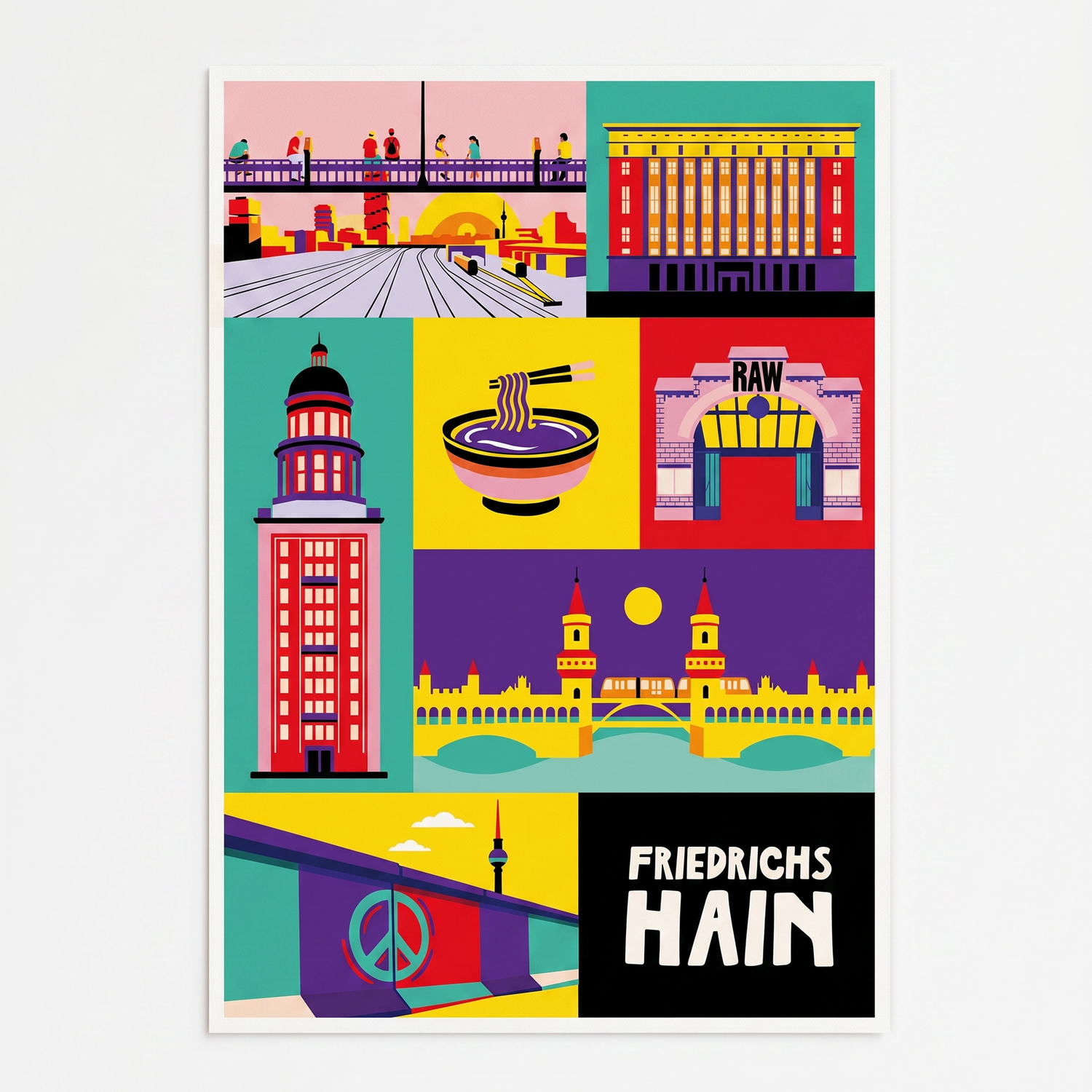 Poster von Berlin Friedrichshain von Rike Mayer