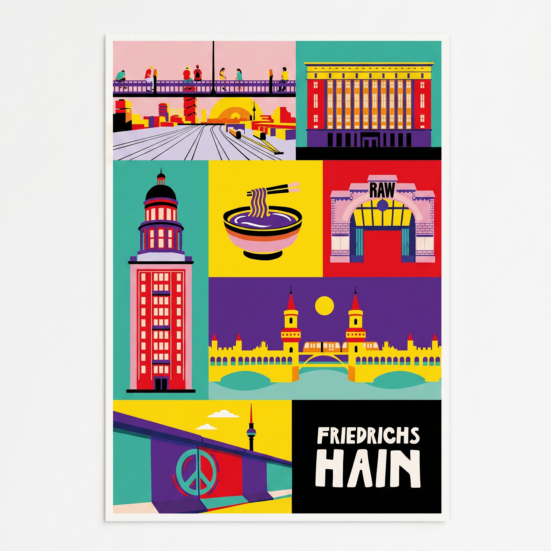 Poster von Berlin Friedrichshain von Rike Mayer