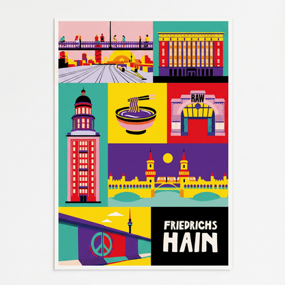 Poster von Berlin Friedrichshain von Rike Mayer