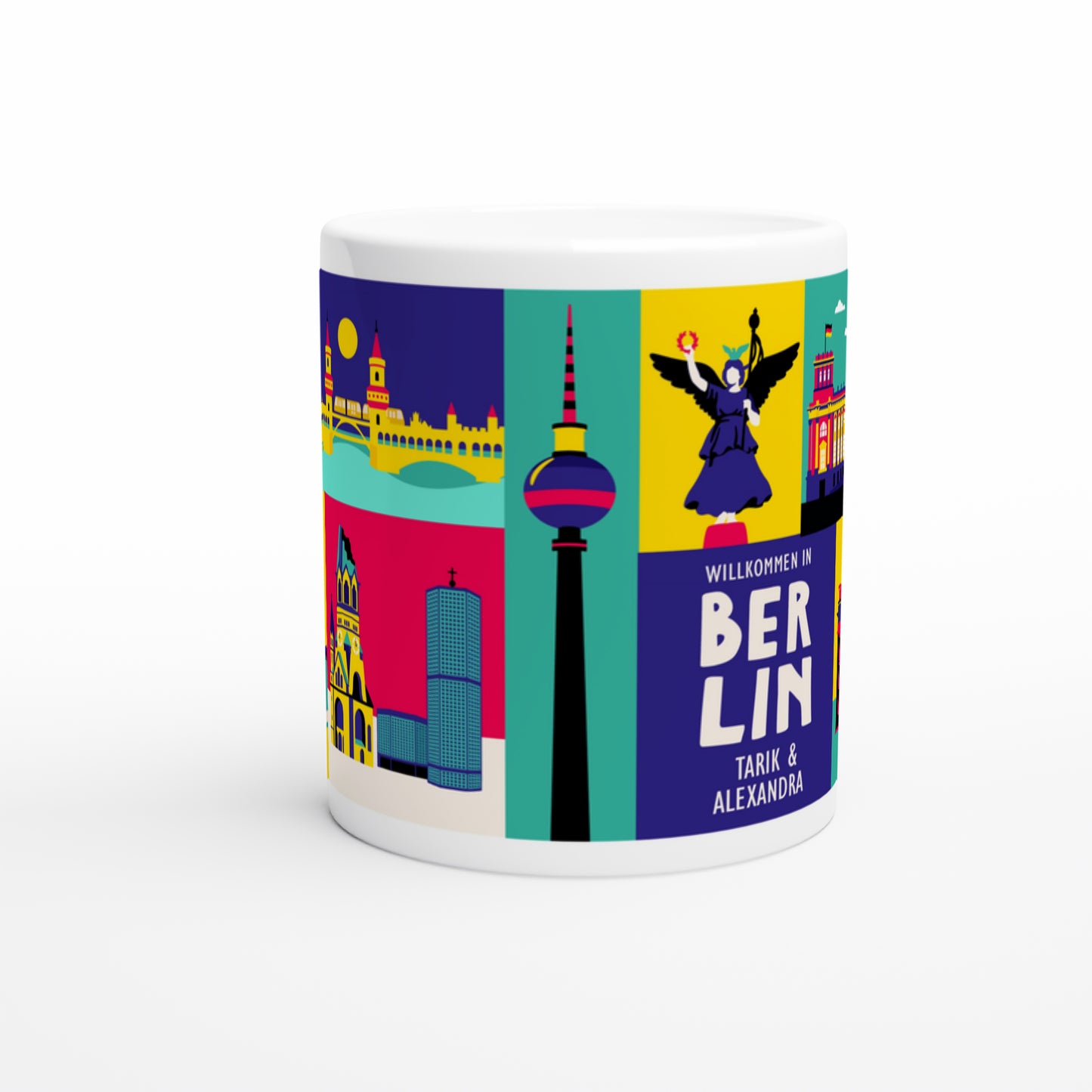 Tasse Berlin Design mit Brandenburger Tor und East Side Gallery