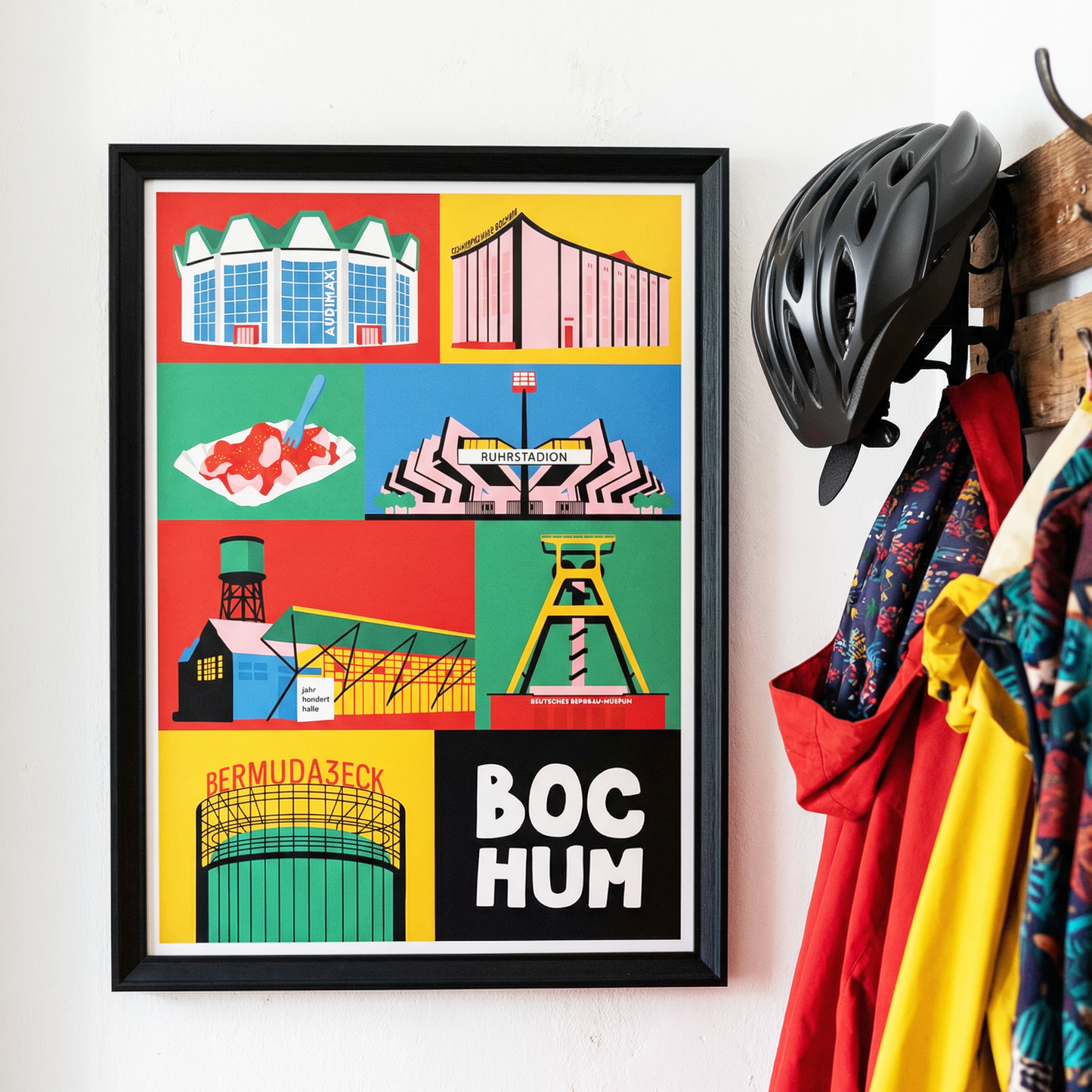 Bochum Wandbild im Mid-Century Stil für designaffines Interior Design.