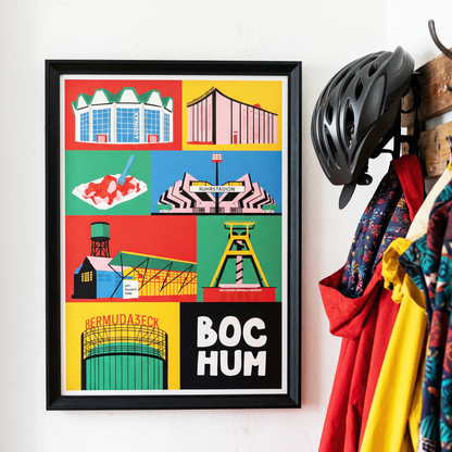 Bochum Wandbild im Mid-Century Stil für designaffines Interior Design.