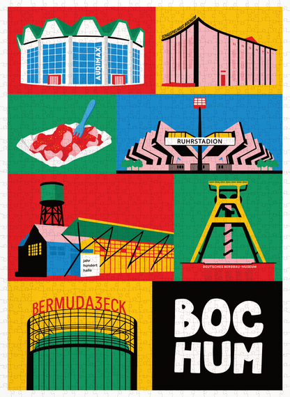 Bochum Souvenir Geschenkidee für Designliebhaber und Puzzler.