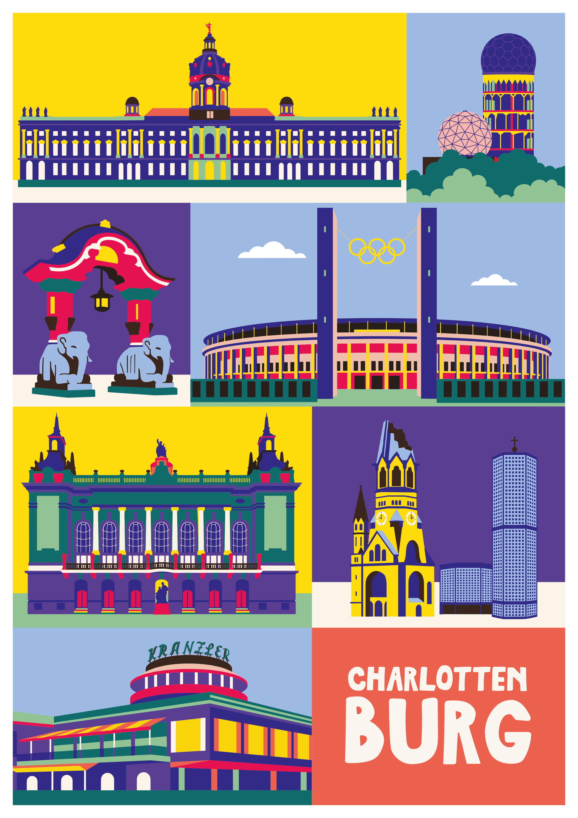 Illustration Berlin Charlottenburg von Rike Mayer