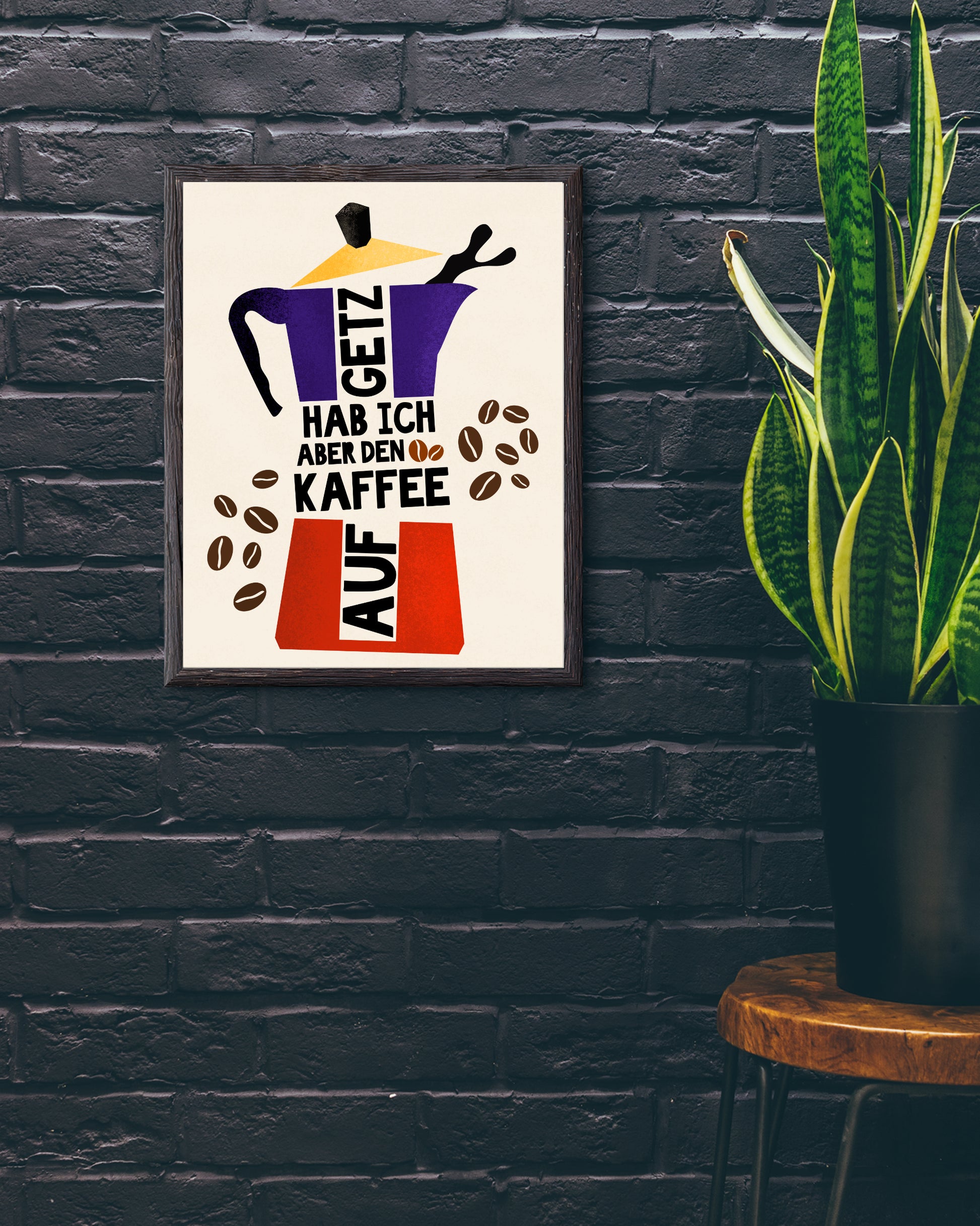Humorvolles Küchenposter mit kultigem Ruhrgebiet-Design und Retro-Look.