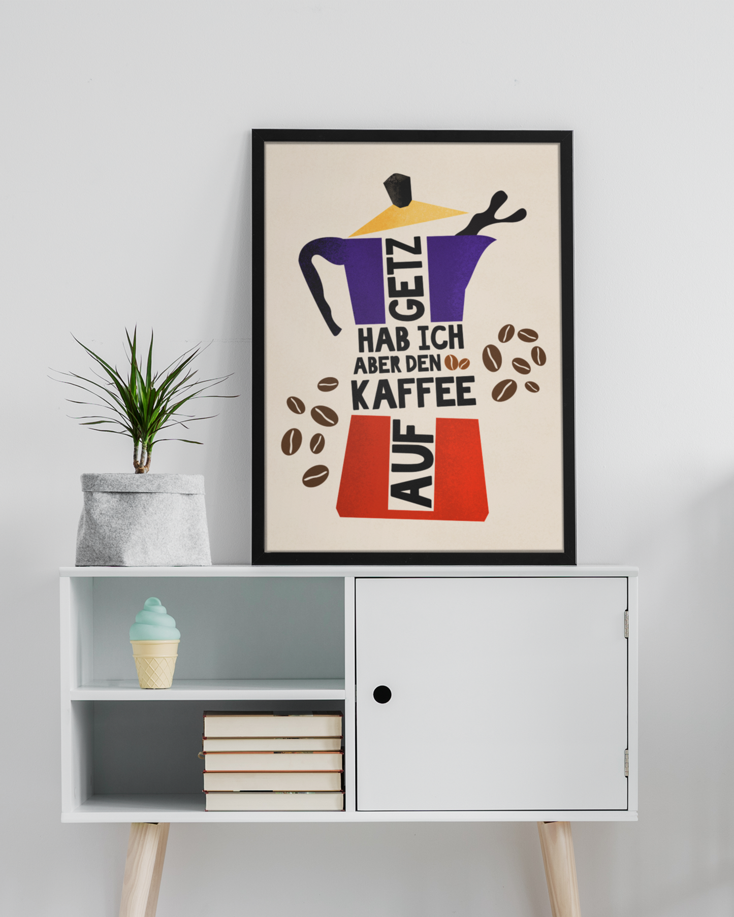 Hochwertiger Posterdruck mit Kaffee-Motiv und Ruhrpott-Charme, ideal als Geschenkidee.