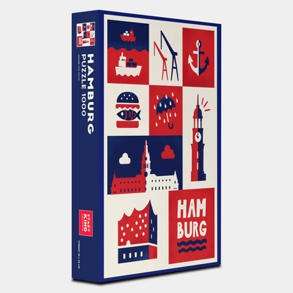 Hamburg Puzzle 1000 Teile mit ikonischer Illustration
