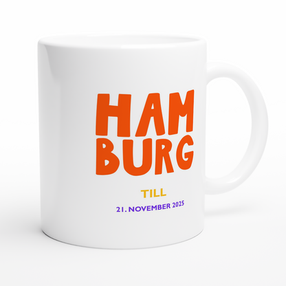 Geschenkidee: Tasse mit Hamburg-Motiv personalisierbar