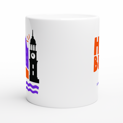 Detailansicht Hamburg Tasse mit Anker und maritimen Motiven