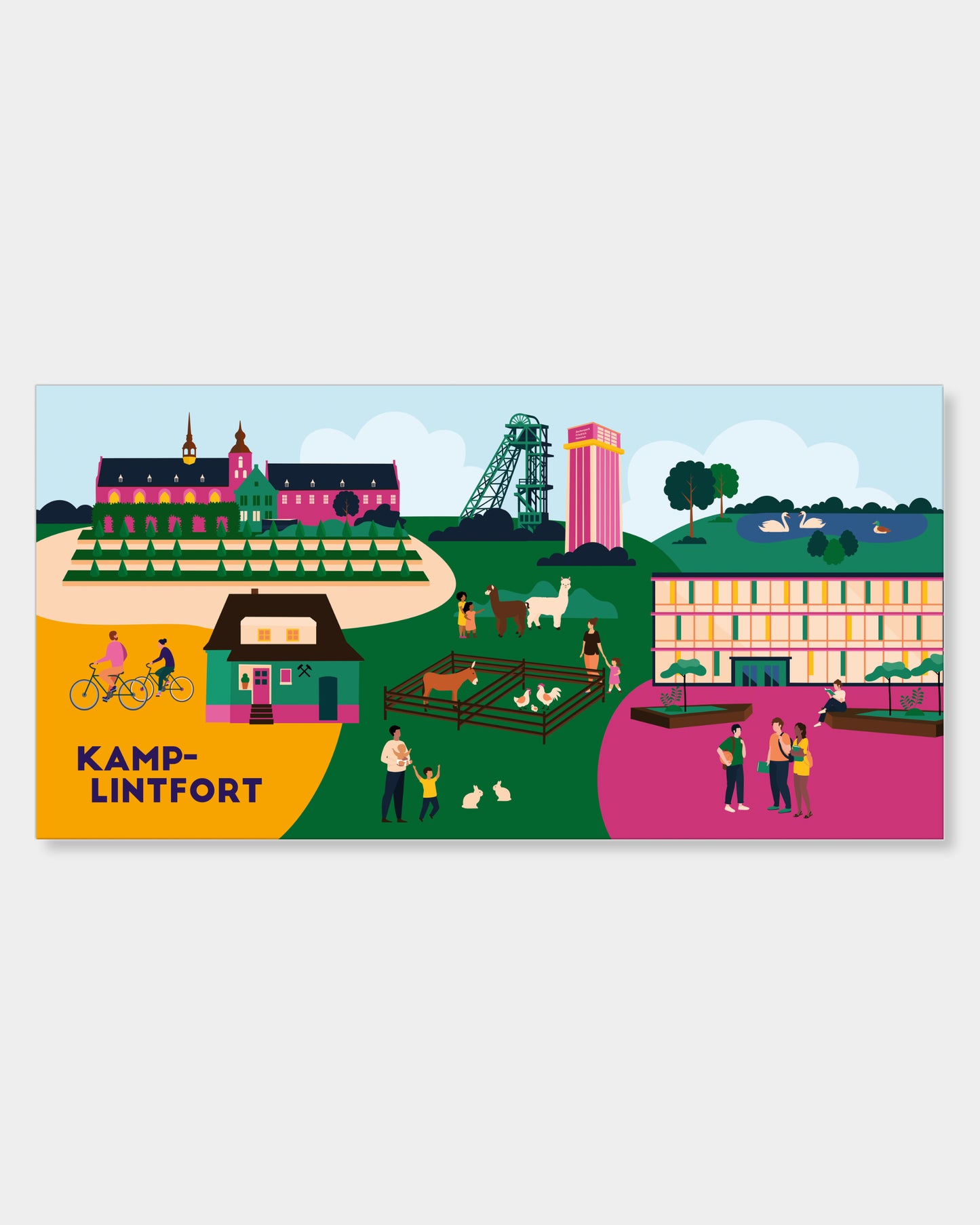 Moderne Leinwand mit Wahrzeichen von Kamp-Lintfort