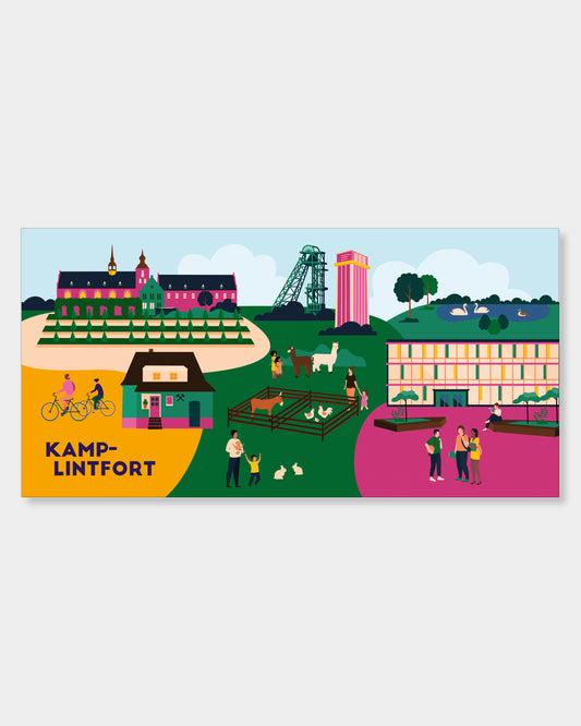 Moderne Leinwand mit Wahrzeichen von Kamp-Lintfort