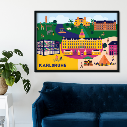 Geschenkidee Poster mit Karlsruher Motiven