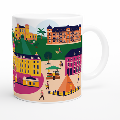 Geschenkidee Karlsruhe Tasse mit Stadtmotiven