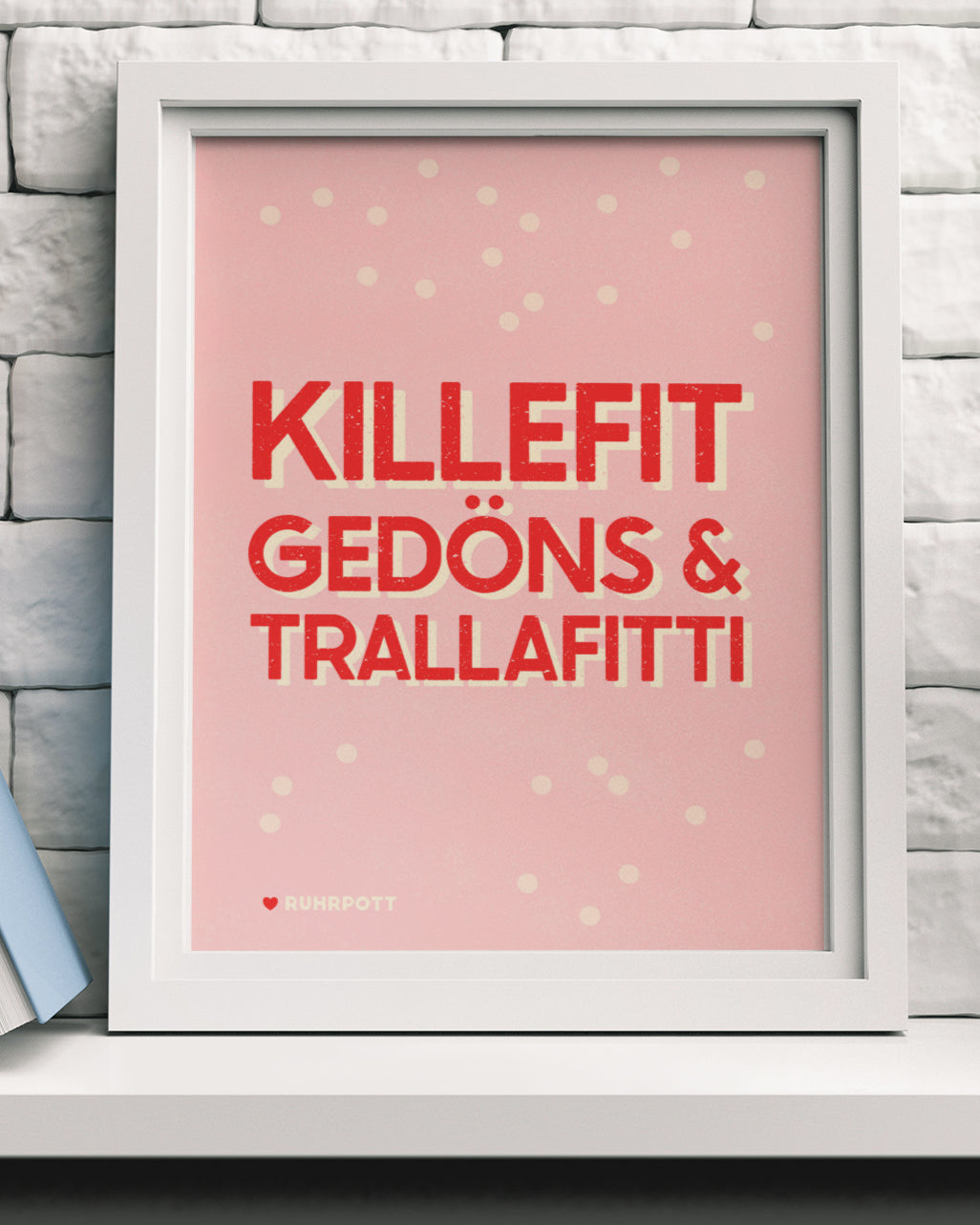 Stilvolles Wandposter mit Ruhrgebiet-Ausdrücken und modernem Design.