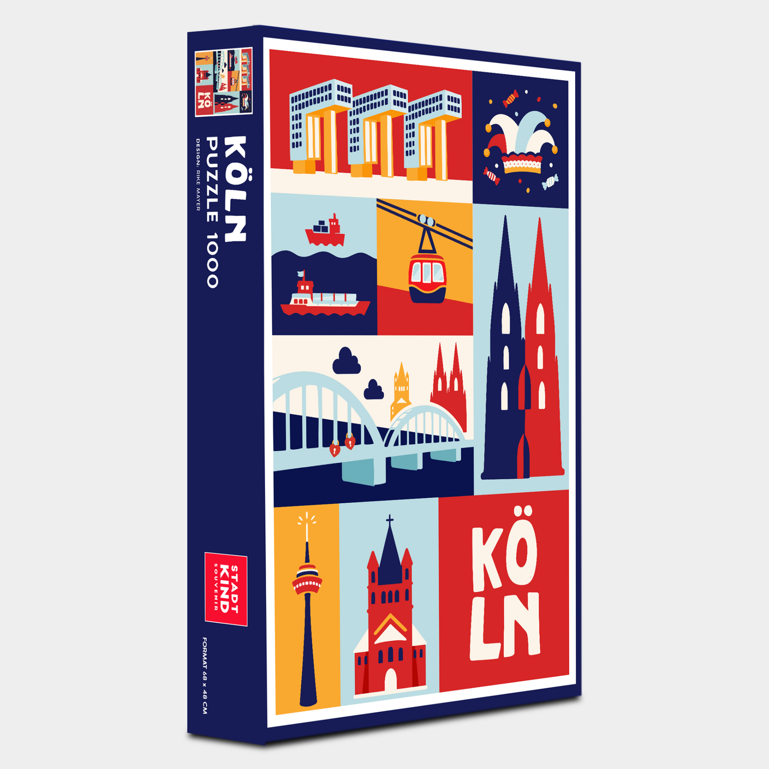 Köln Puzzle 1000 Teile modernes Design Stadtkind Souvenir