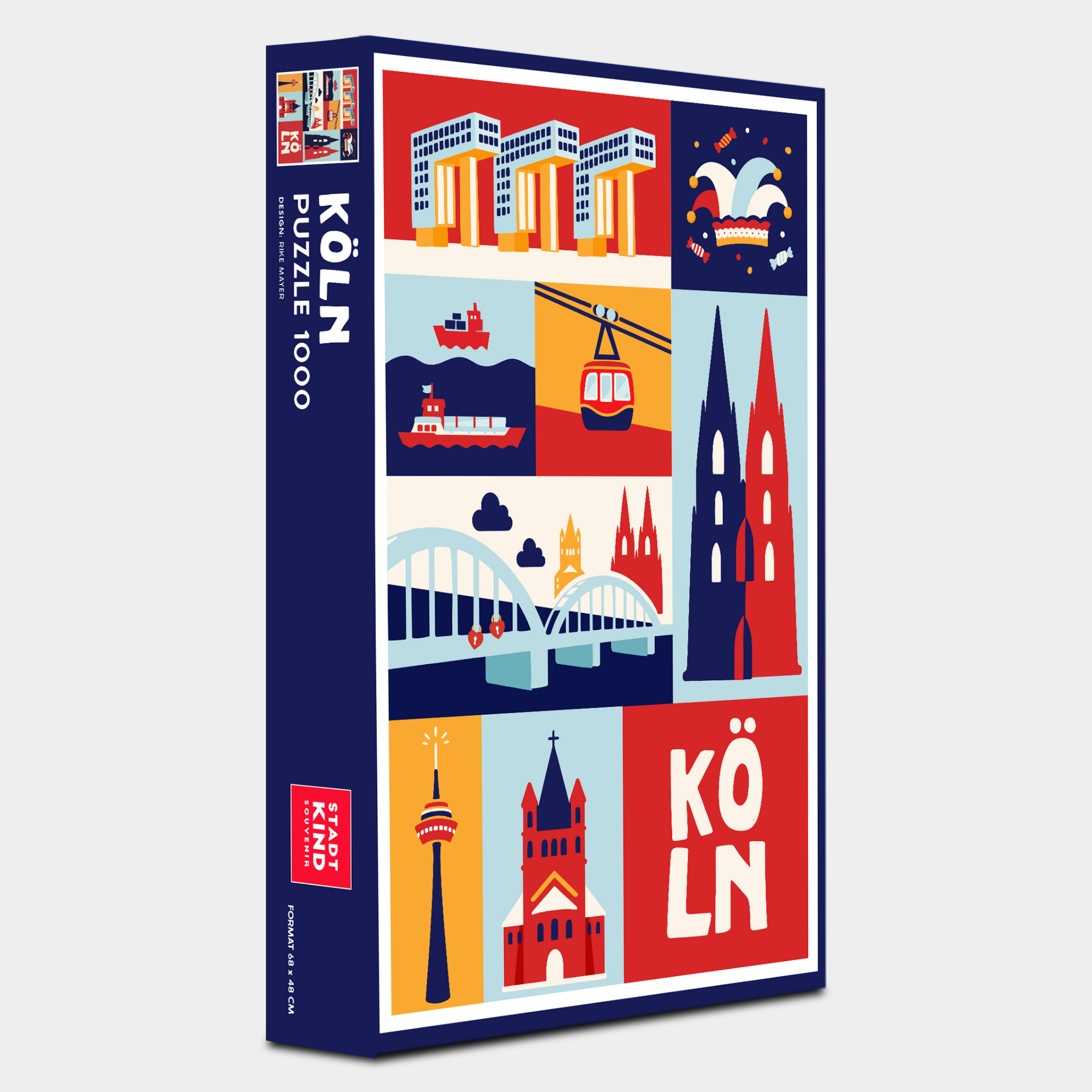 Köln Puzzle 1000 Teile modernes Design Stadtkind Souvenir