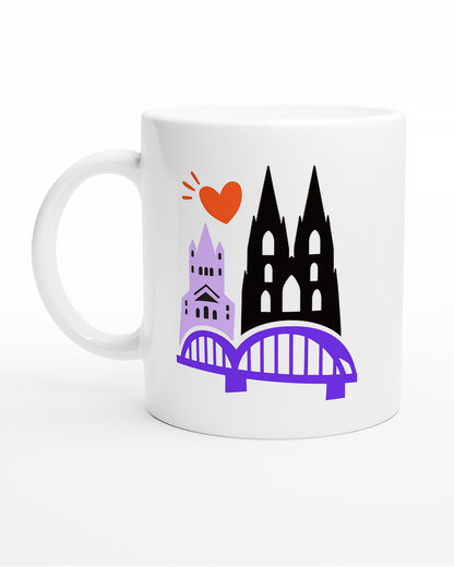 Design-Tasse mit Kölner Wahrzeichen und modernem Look