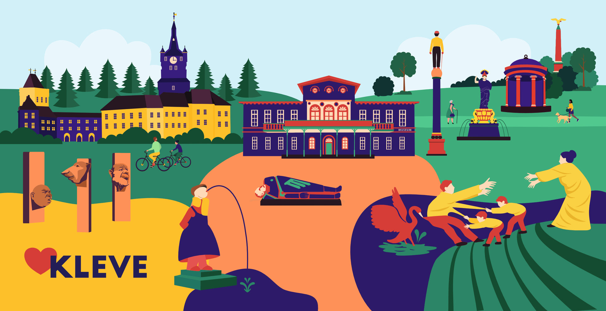 Regionale Wandkunst mit Motiven aus Kleve