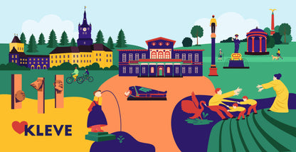 Regionale Wandkunst mit Motiven aus Kleve