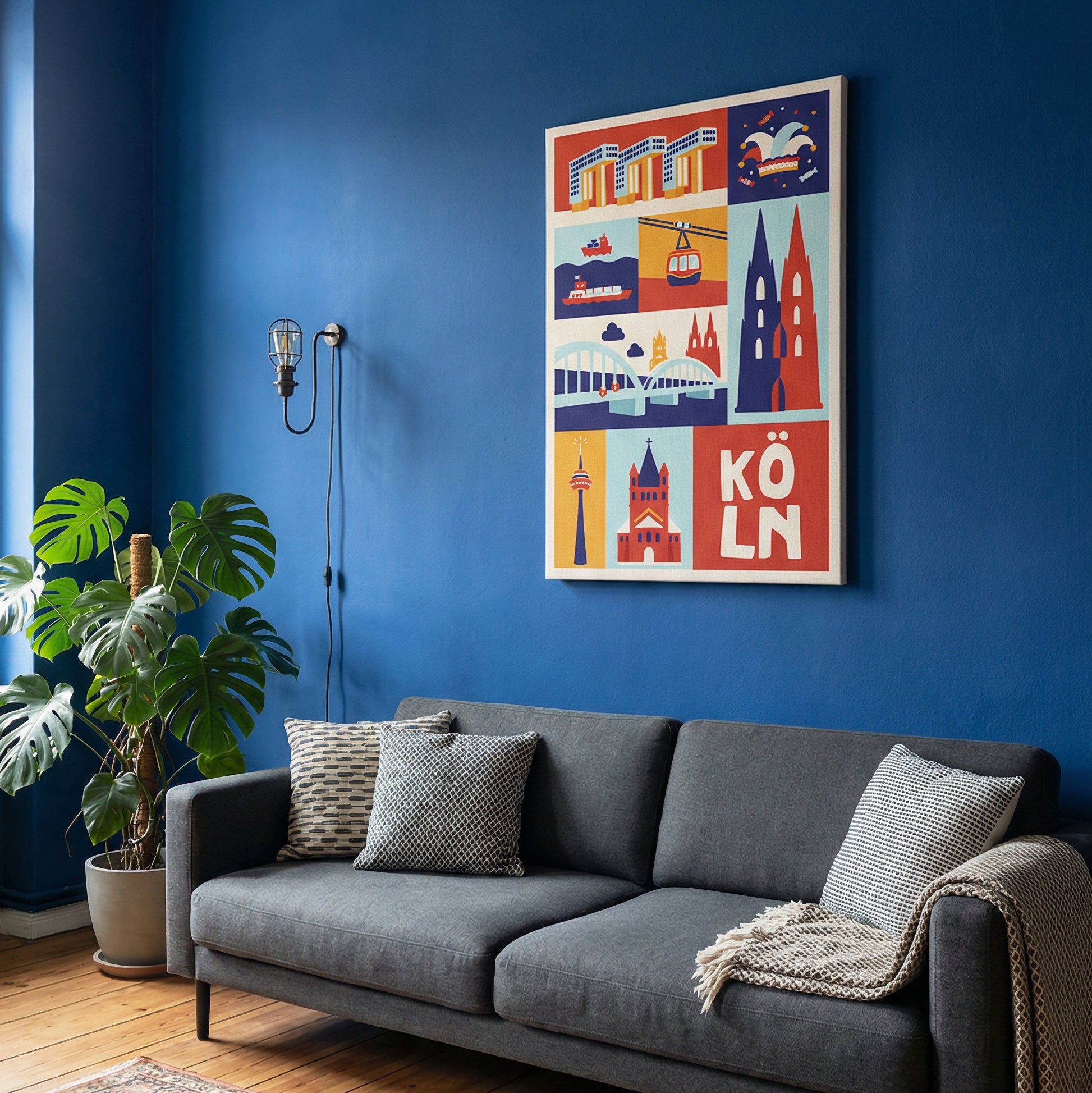 Leinwandbild Köln Wahrzeichen Wohnzimmer modern