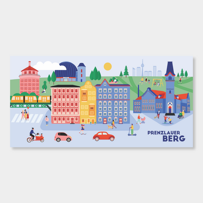 Berlin Prenzlauer Berg Illustration auf Leinwand