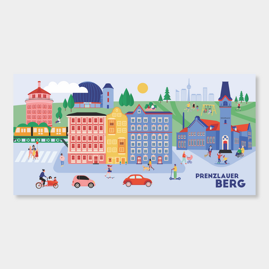 Berlin Prenzlauer Berg Illustration auf Leinwand