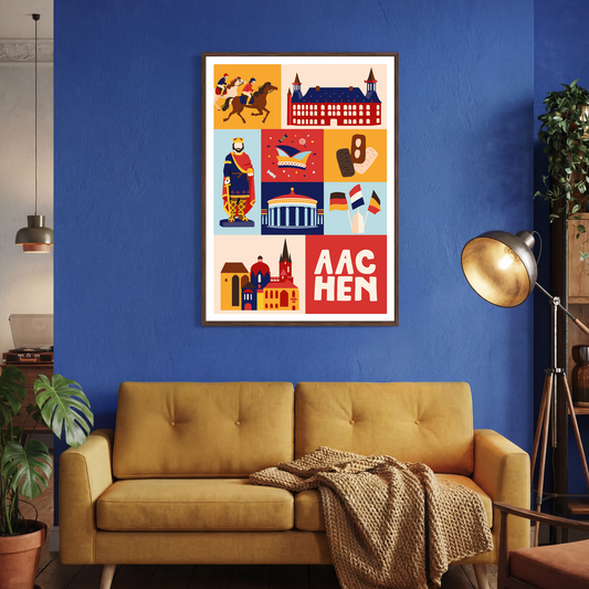 Aachen Poster – Stadt-Ikonen