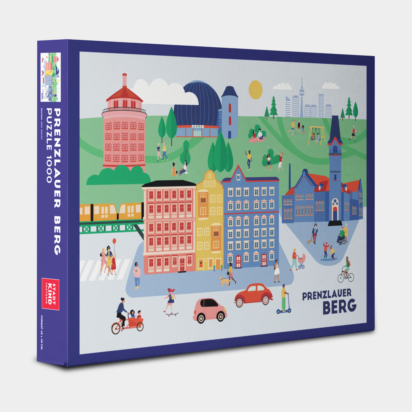 Prenzlauer Berg Puzzle mit 1000 Teilen – Berlin Illustration mit Wahrzeichen